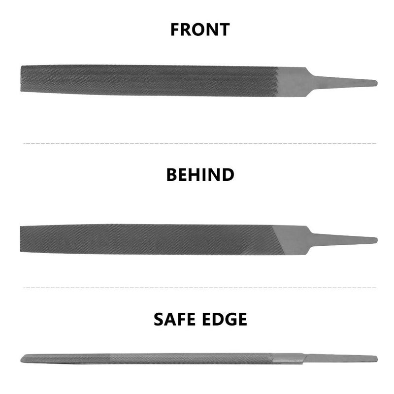 KALIM Half Round Medium Cut File, Double Cut Teeth, 6'' Length, Made of High Carbon Steel, Hand File without Handle Suitable for Wood, Metal, Sharpening, etc. - Image 3